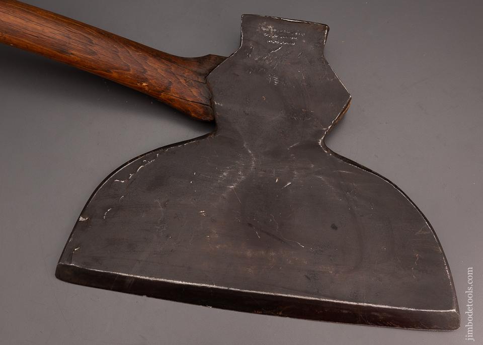 Great Single Bevel Offset Hewing Axe Broad Axe WM. BEATTY & SON Chester, PA - 101443
