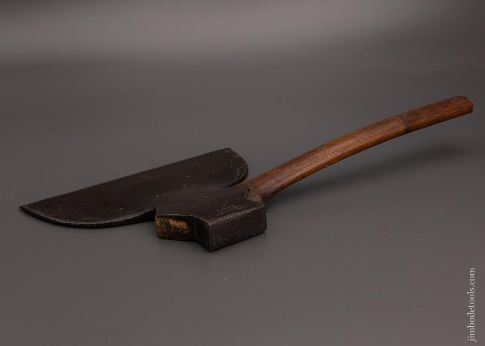 Great Single Bevel Offset Hewing Axe Broad Axe WM. BEATTY & SON Chester, PA - 101443