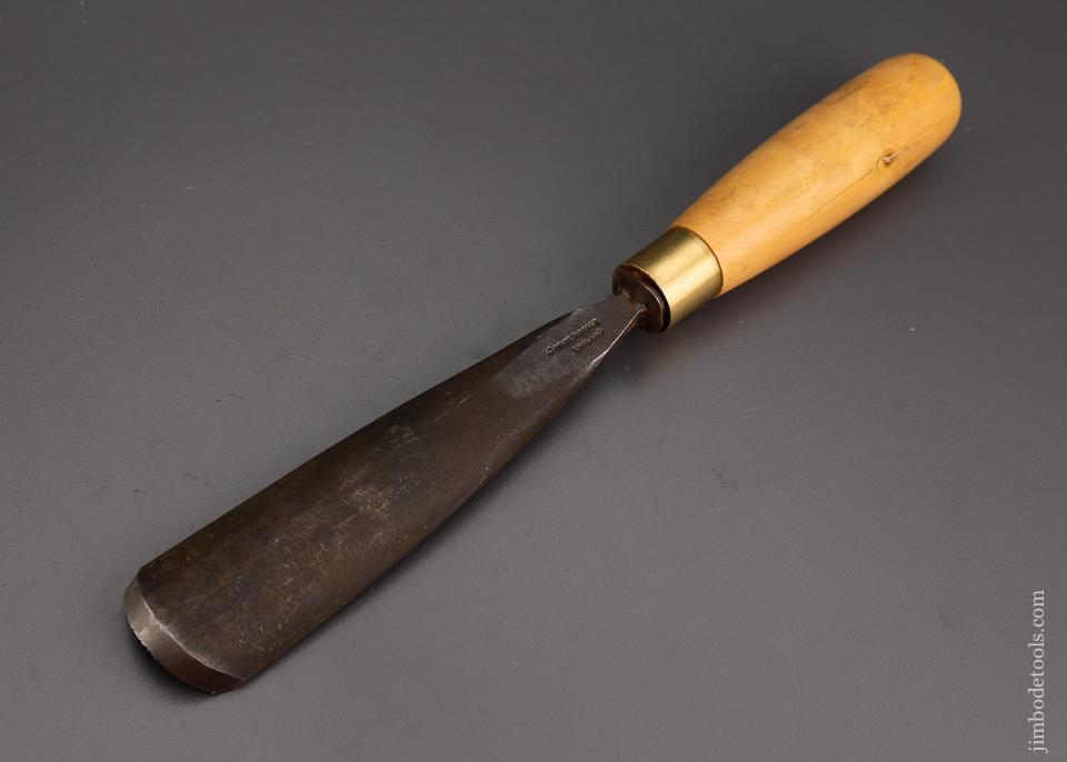 Big, Wide 1 1/2 Inch ADDIS Carving Chisel with Boxwood Handle #8 Sweep - 101465