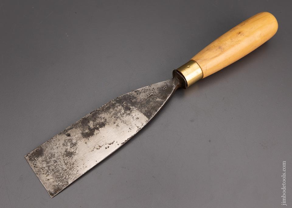 Big, Wide 2 Inch ADDIS Carving Chisel with Boxwood Handle #1 Sweep - 101469