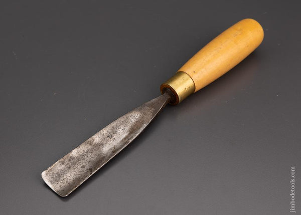 Big, Wide 1 1/8 Inch ADDIS Carving Chisel with Boxwood Handle #4 Sweep - 101470