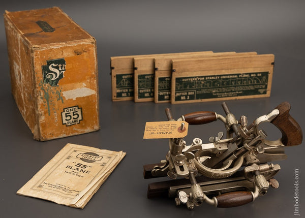 100% Complete STANLEY No. 55 Combination Plane in Original Box - 101531