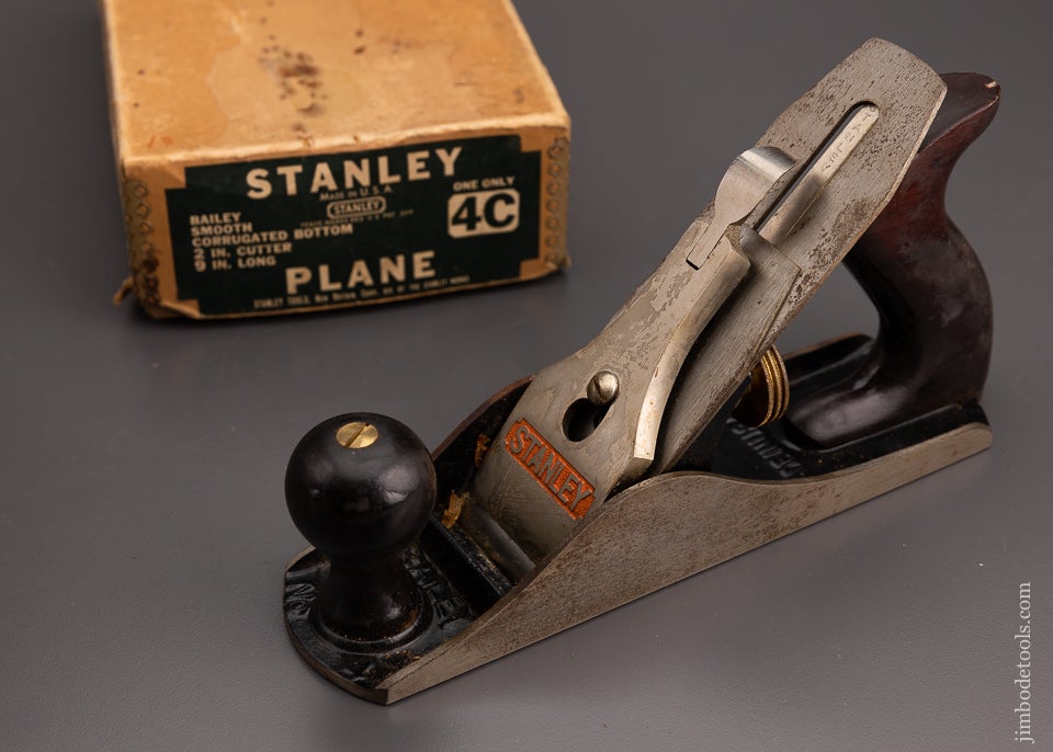 STANLEY No. 4C Smooth Plane Near Mint in Box - 101543