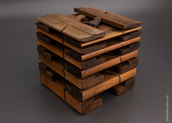 Crisp, Fine & Complete Set of 18 Skewed Hollow & Round Planes by GRIFFITHS NORWICH - 101547