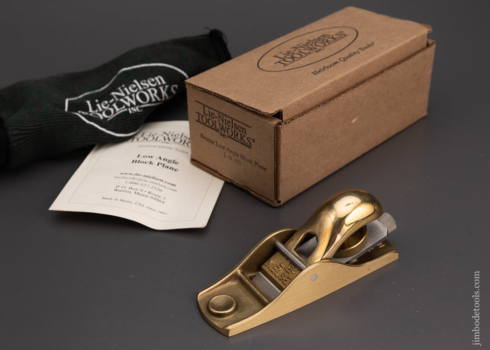 LIE NIELSEN Bronze Low Angle Block Plane Mint in Box - 101553