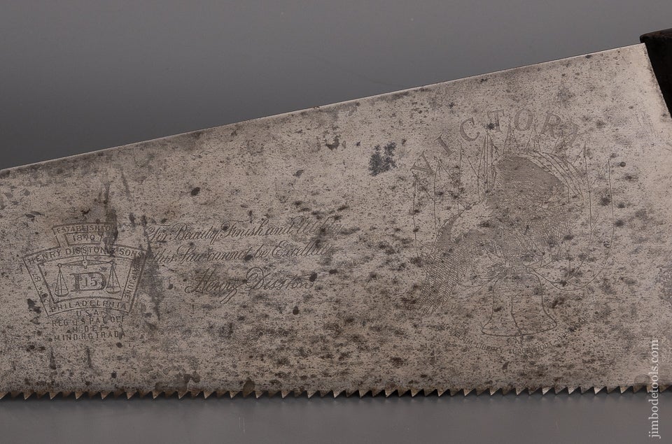 Fine Rosewood Handled VICTORY Rip Hand Saw by DISSTON - 101557