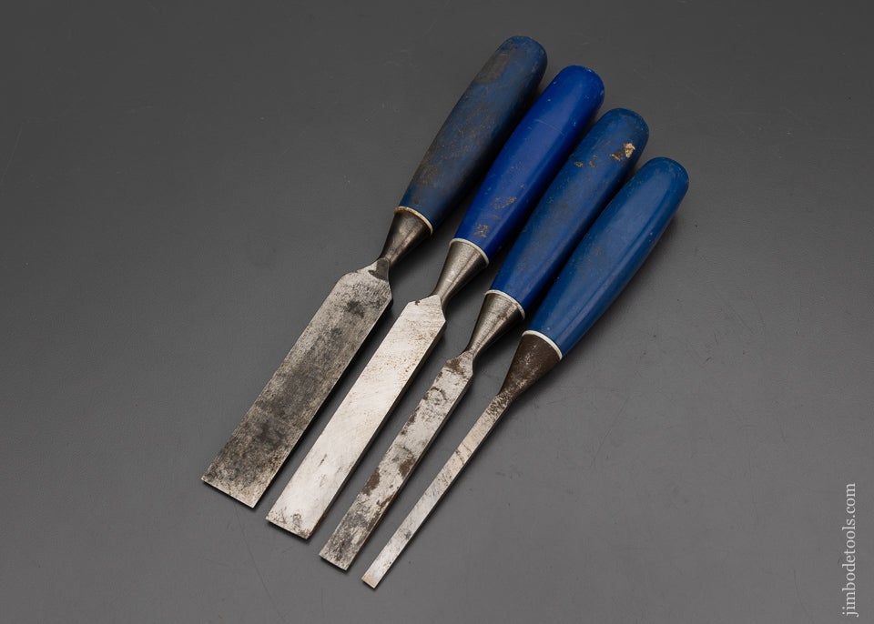 Graduated Set of 4 MARPLES Blue Chip Chisels -- 101610 – Jim Bode Tools
