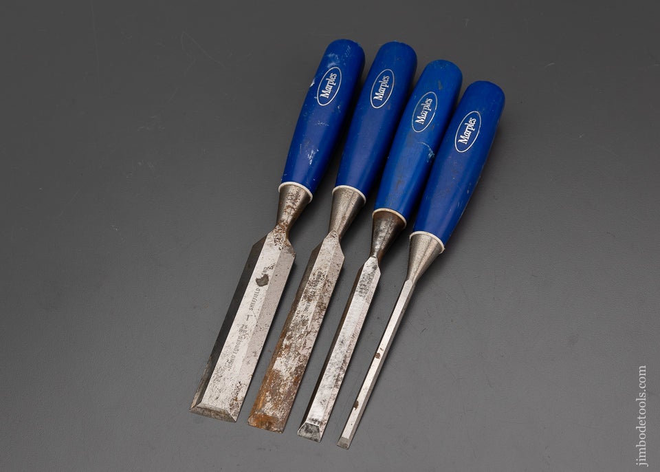 Graduated Set of 4 MARPLES Blue Chip Chisels - 101611