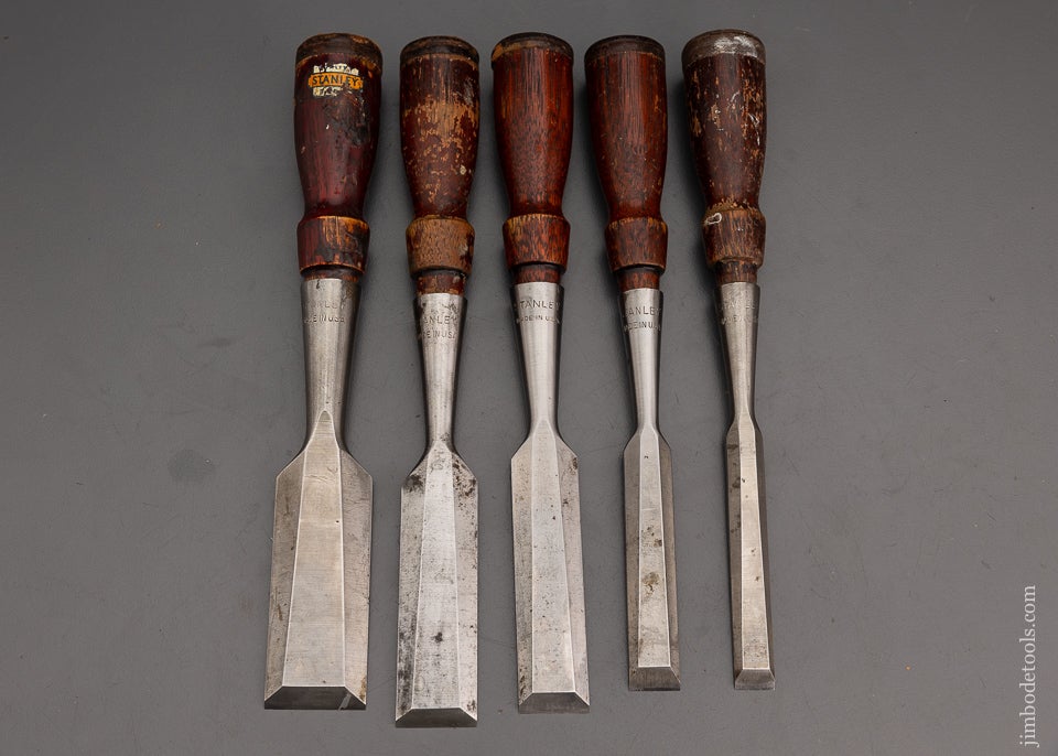 Scary Sharp Set of 5 STANLEY No. 750 Chisels - 101662