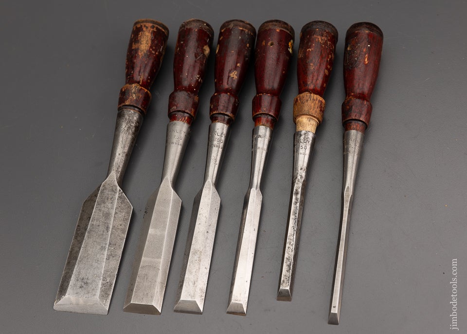 Scary Sharp Set of 6 STANLEY No. 750 Chisels - 101663