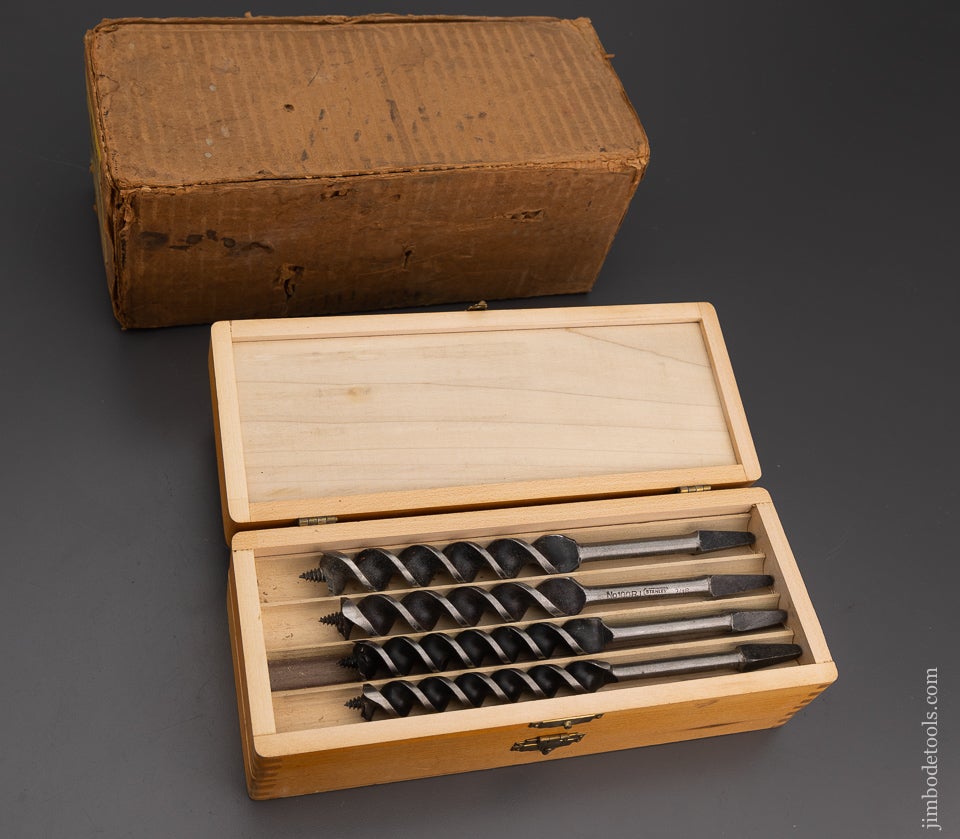 Rare Fast Boring No. BX-D32 1/2 RUSSELL JENNINGS STANLEY Auger Bits with Coarse Pilot Screws Mint Unused - 101664