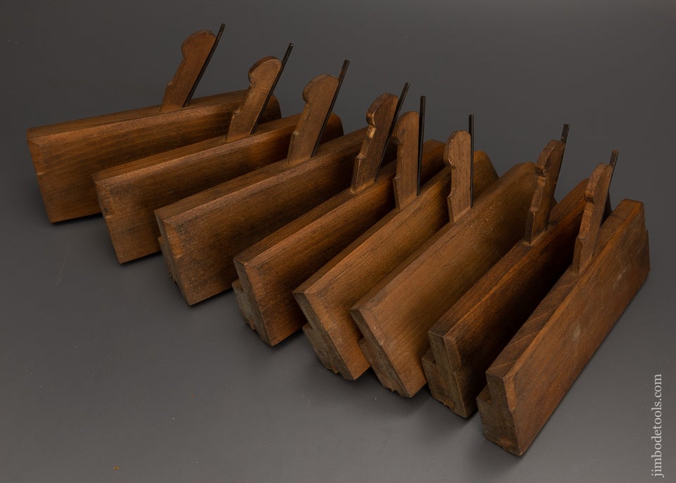 Remarkable Graduated Set of 8 Side Bead Moulding Planes by GRIFFITHS NORWICH Fine - 101697