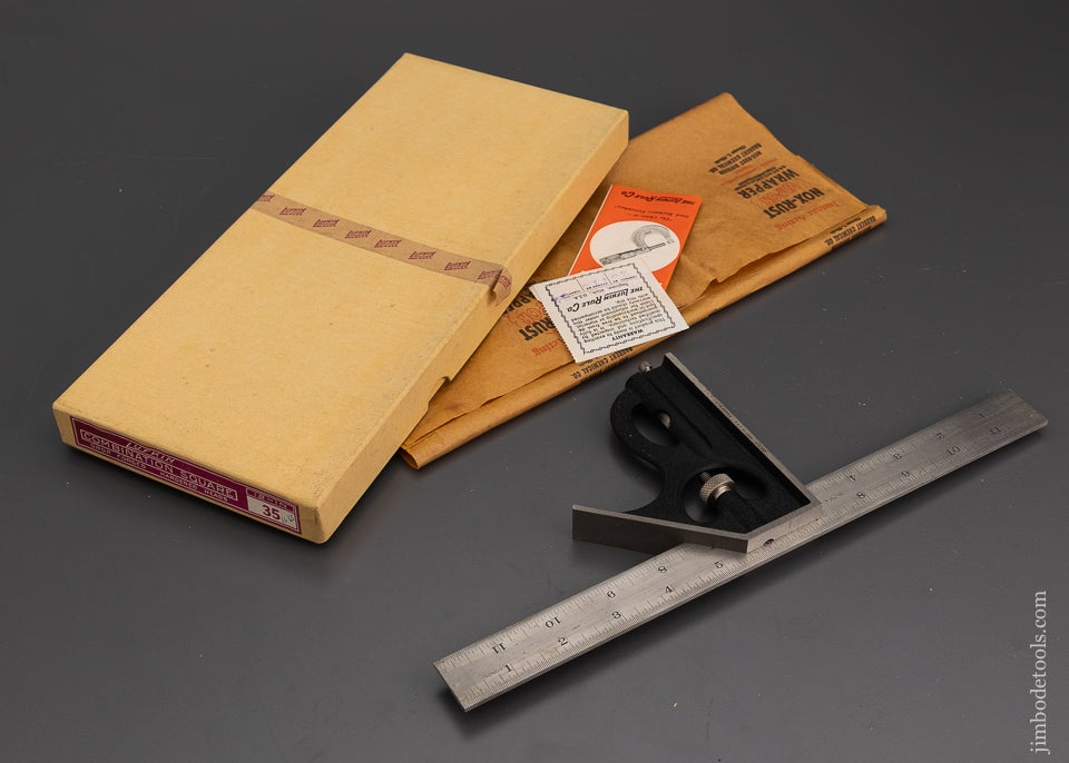 LUFKIN 12 Inch Combination Square Set Near Mint Unused in Original Box - 1101702