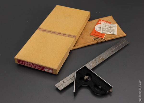 LUFKIN 12 Inch Combination Square Set Near Mint Unused in Original Box - 1101706