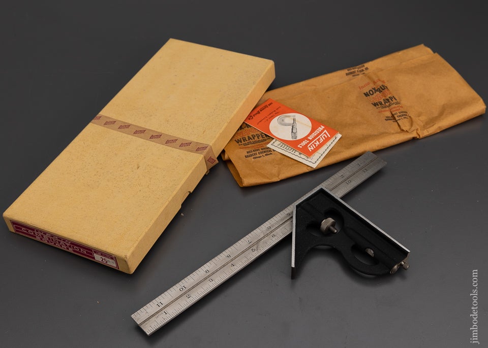 LUFKIN 12 Inch Combination Square Set Near Mint Unused in Original Box - 1101707