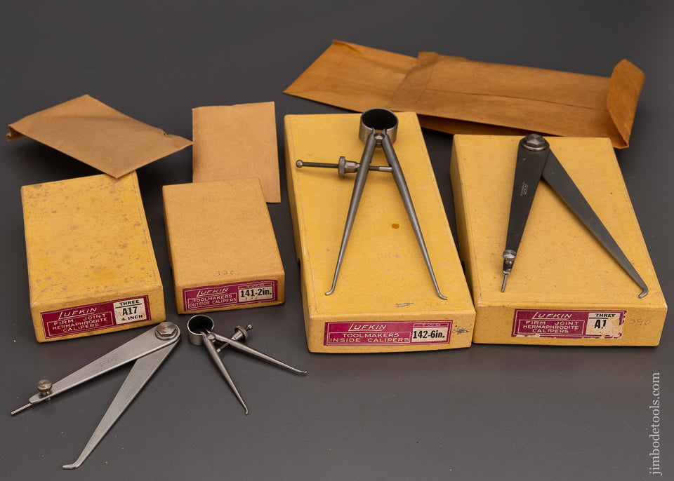 4 LUFKIN Dividers Mint in Boxes - 101714