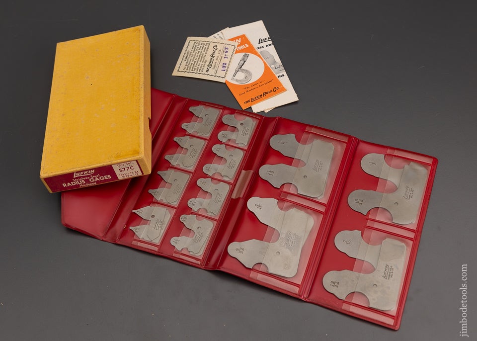 LUFKIN Radius Gages S77C Mint in Box - 101728