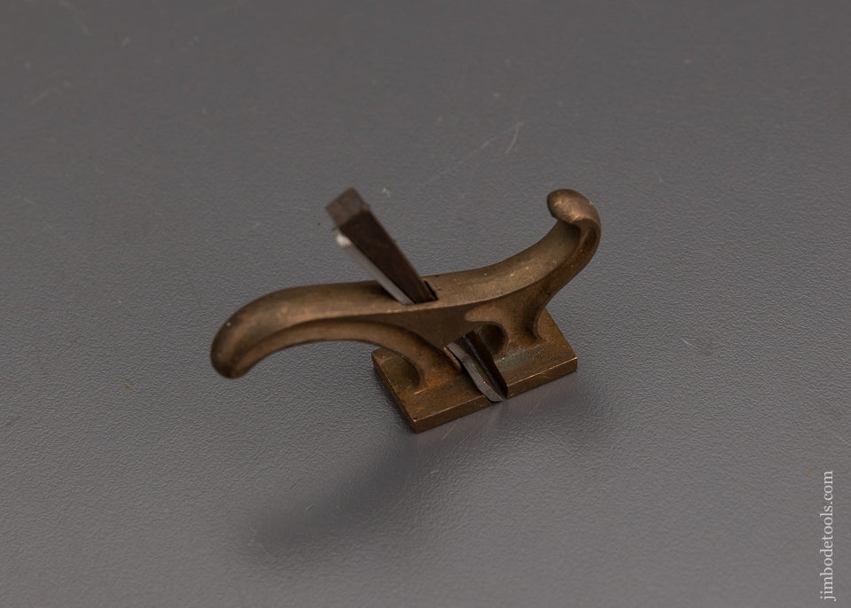 Tiny PAUL HAMLER Brass Coach Maker’s T-Rabbet Plane 2 1/8 Inch long - 101833