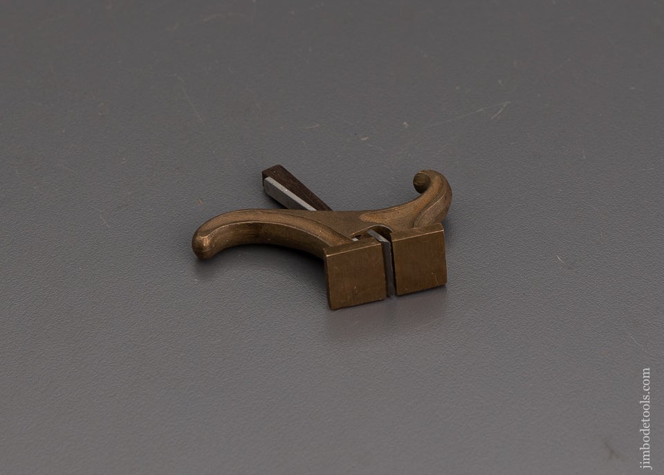 Tiny PAUL HAMLER Brass Coach Maker’s T-Rabbet Plane 2 1/8 Inch long - 101833