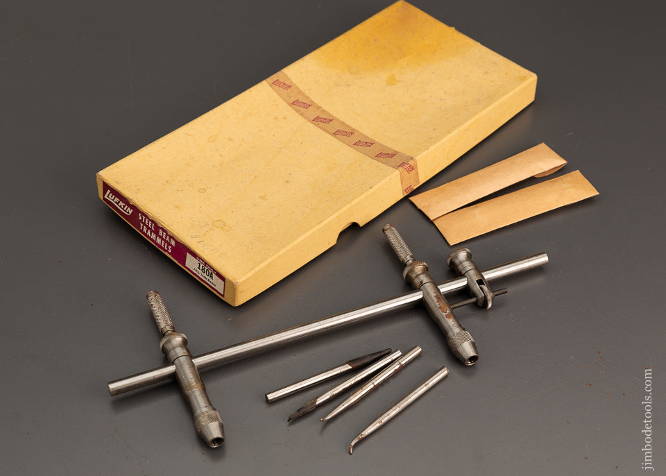 LUFKIN 180A Steel Beam Trammel Points in Box - 101871