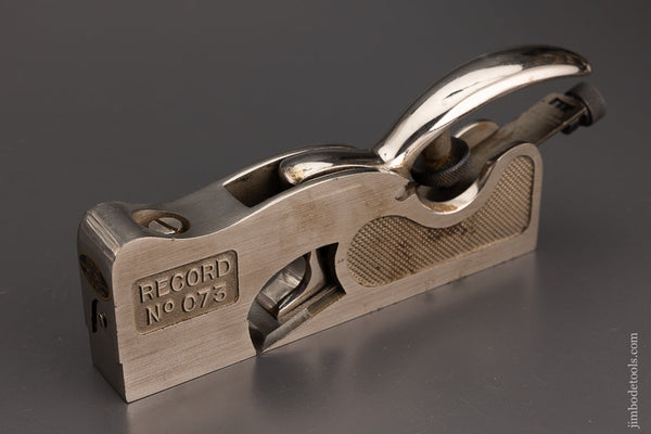 Astonishing Nickel Plated RECORD No. 073 Shoulder Plane Near Mint - 101914