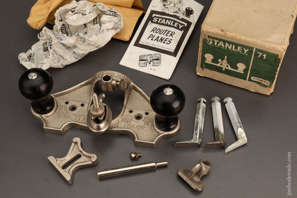 STANLEY No. 71 Router Plane 100% Mint in Box - 101936