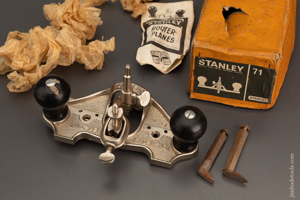 STANLEY No. 71 Router Plane 100% Near Mint in Box - 101937