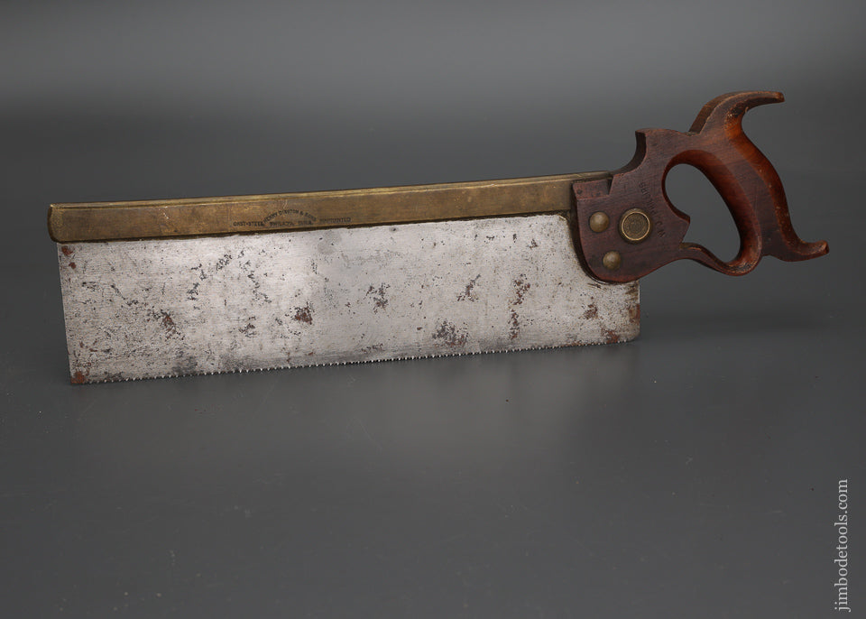 Very Rare DISSTON Brass Back Tenon Saw - 101938