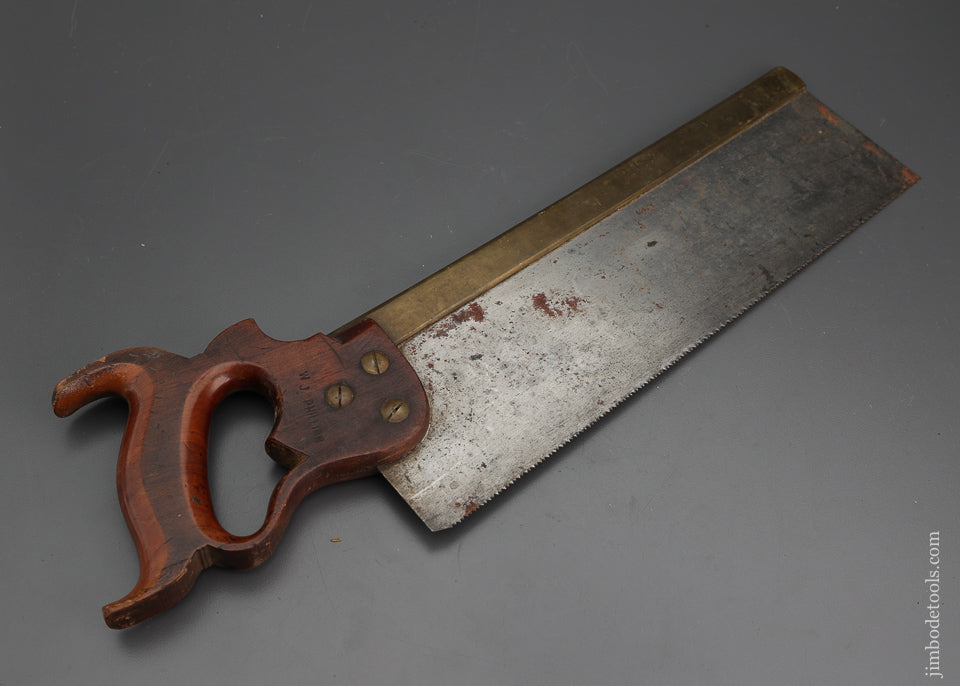 Very Rare DISSTON Brass Back Tenon Saw - 101938