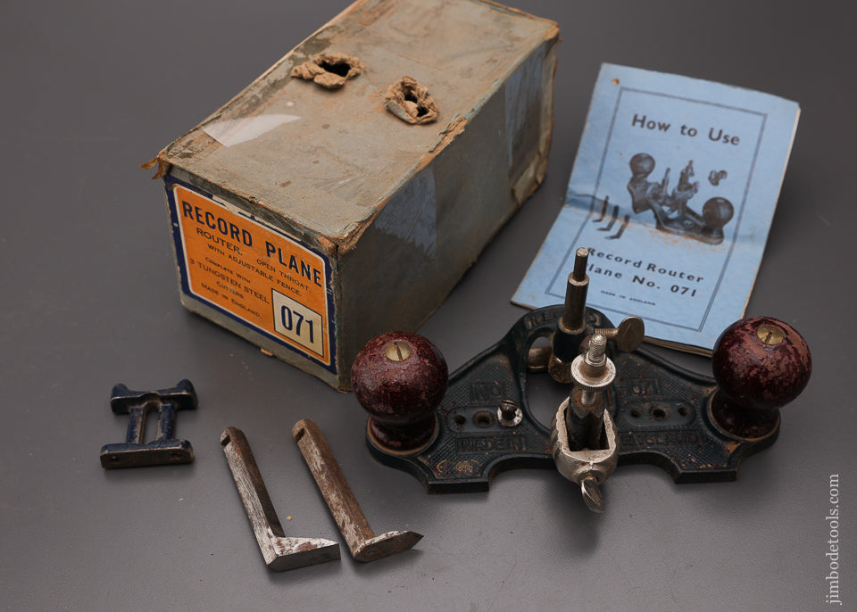 RECORD No. 071 Router Plane 100% Complete in Original Box - 101964