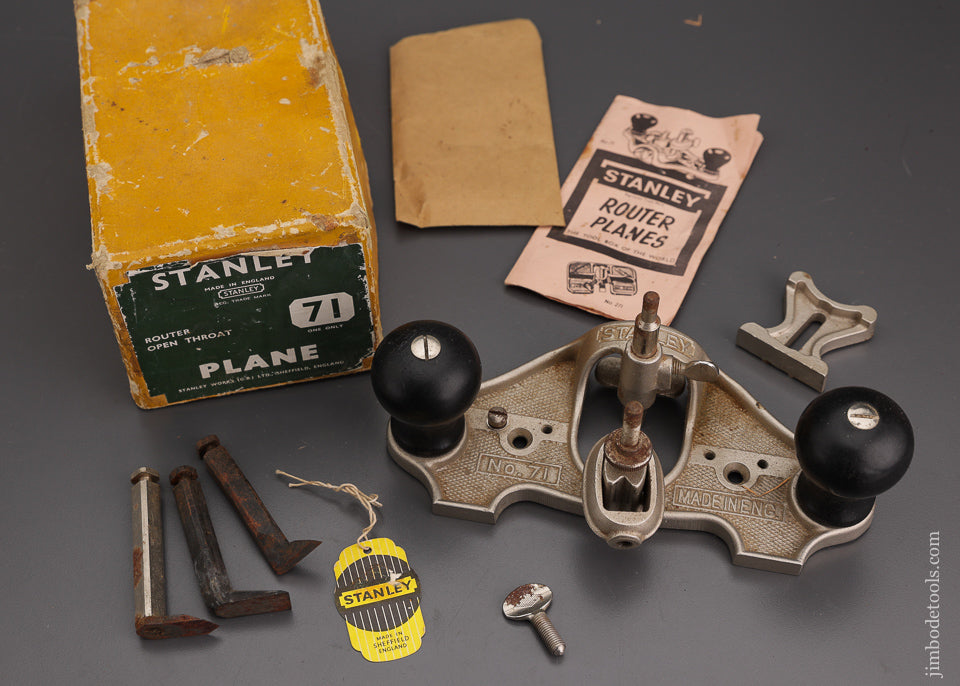 100% Complete! STANLEY No. 71 Router Plane Mint in Box - 102007