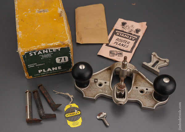 100% Complete! STANLEY No. 71 Router Plane Mint in Box - 102007