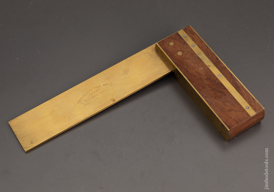 BRIDGE CITY TOOL WORKS TS-2 Rosewood & Brass Square 8 Inch - 102039