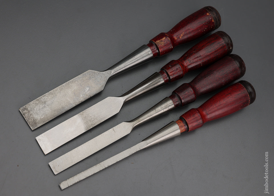 Extra Fine Set of 4 STANLEY No. 750 Chisels - 102048