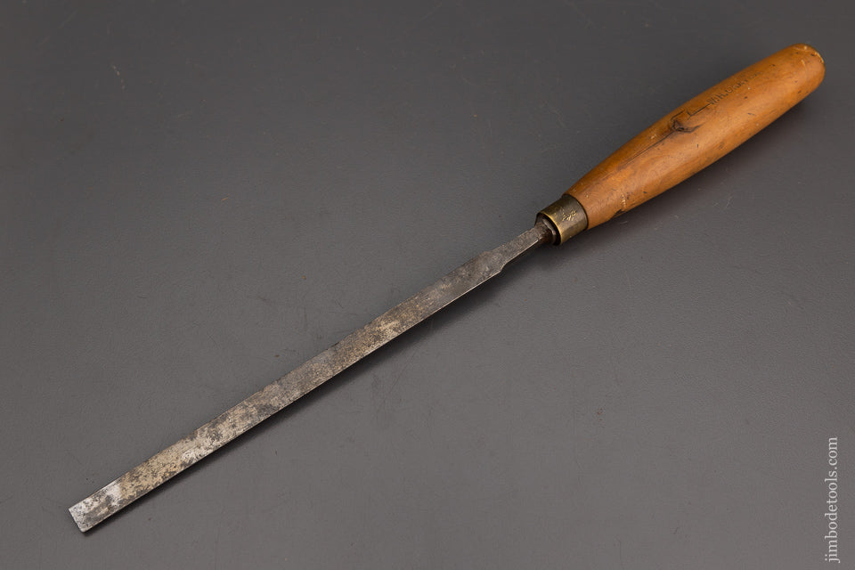 Long, Thin 7/16 x 12 3/4 Inch Paring Chisel with Boxwood Handle STORMONT - 102087