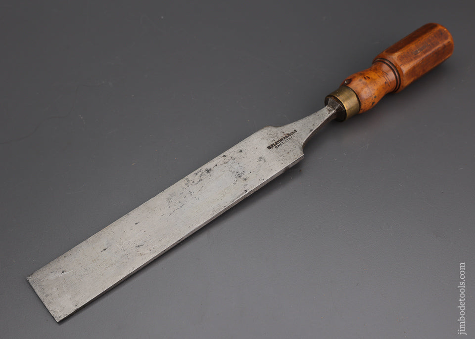 Long, Thin 1 3/4 x 16 1/4 Inch Paring Chisel with Boxwood Handle FLATHER & SONS - 102095