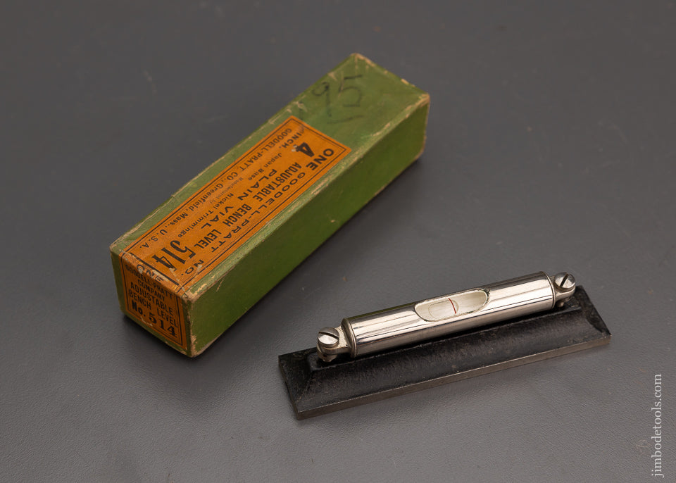 GOODELL_PRATT No. 514 Adjustable Bench Level Mint in Box - 102145