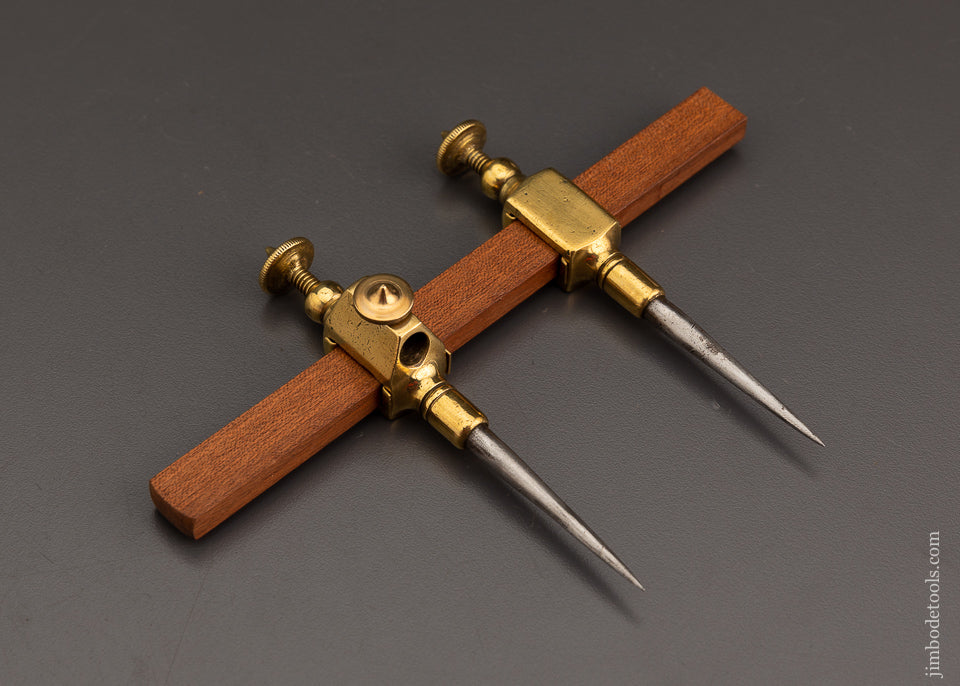 PRESTON (Unmarked) 4 5/8 Inch Brass Trammel Points - 102196