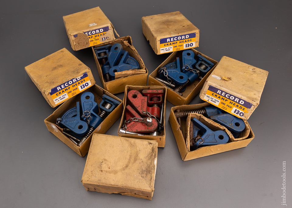 5 Pairs of RECORD Cramp Heads for 1 inch Board - 102205