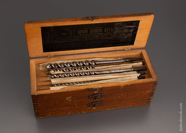 Complete Set of 13 RUSSELL JENNINGS Auger Bits in Original Three Tiered Box - 102219