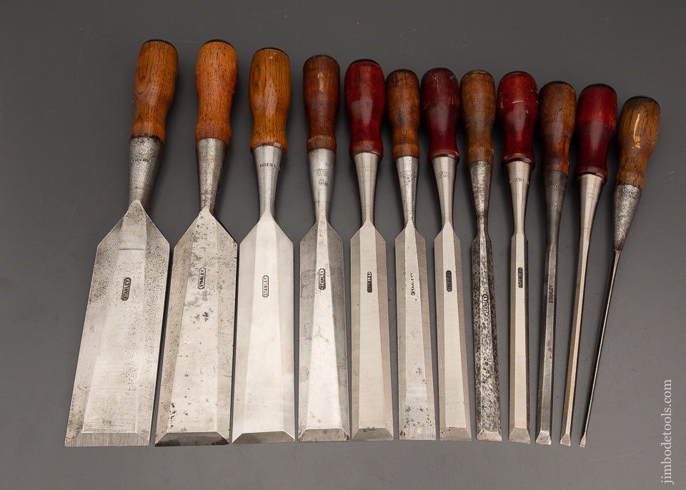 Complete Set of 12 STANLEY No. 20 Everlasting Chisels 102261 AS OF FEB 22