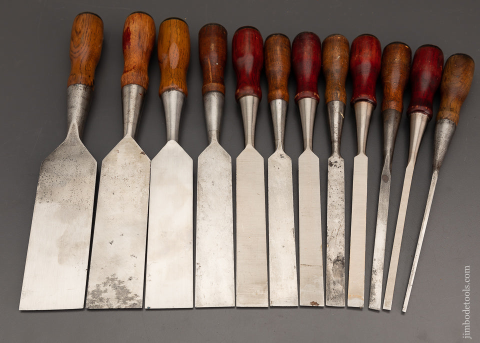 Complete Set of 12 STANLEY No. 20 Everlasting Chisels - 102261
