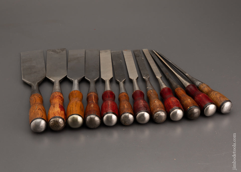 Complete Set of 12 STANLEY No. 20 Everlasting Chisels - 102261