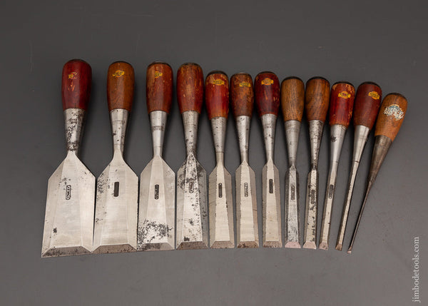Complete Set of 12 STANLEY No. 50 Everlasting Chisels - 102275