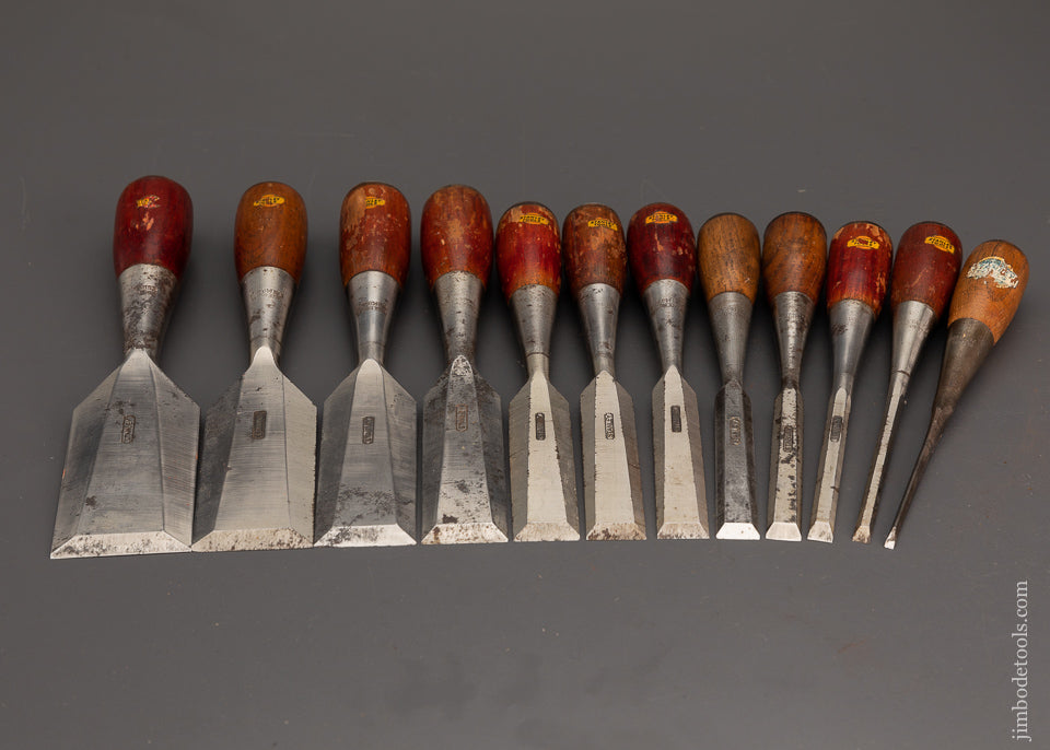 Complete Set of 12 STANLEY No. 50 Everlasting Chisels - 102275