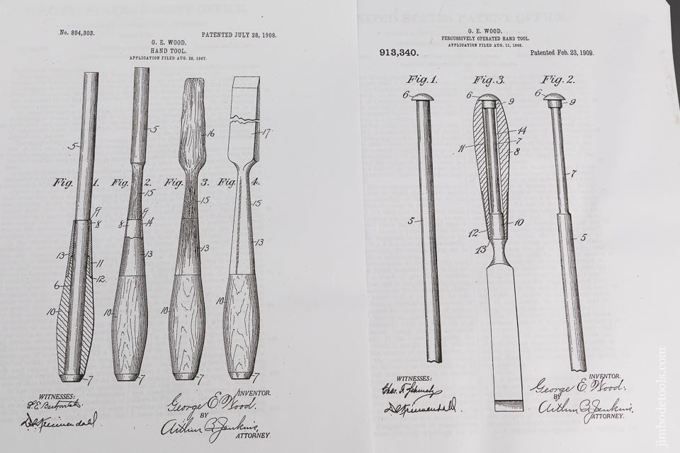 Rare Set of 10 EVERLASTING Chisels by G.E. WOOD - 102302