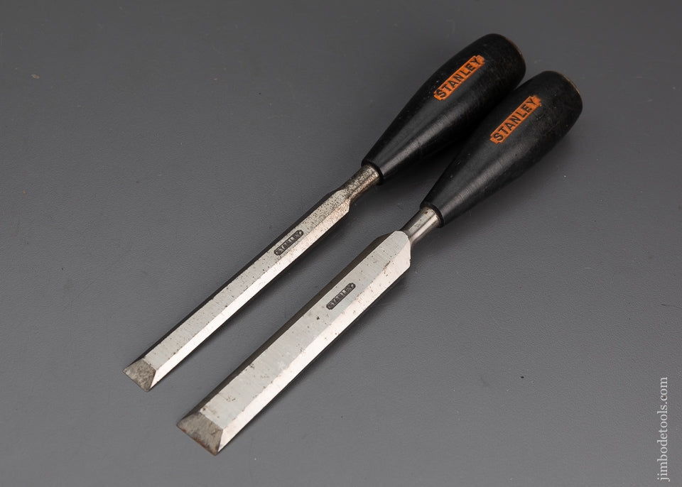 Rare & Mint 2 STANLEY No. R 40 Everlasting Chisels 1/2 & 3/4 Inch - 102304