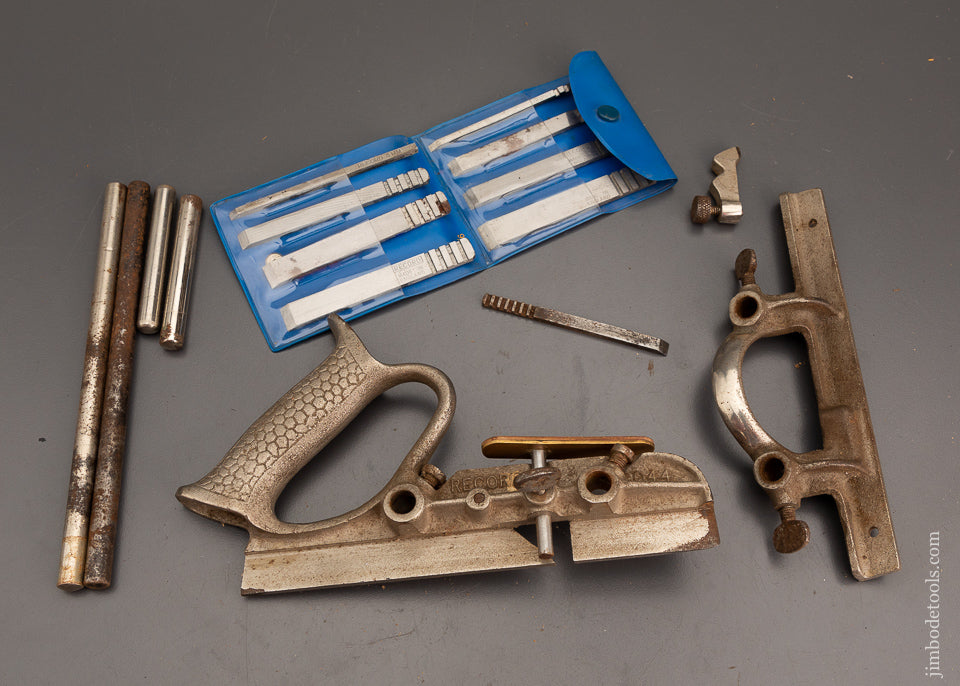 RECORD No. 044 Plow Plane with All 8 Cutters & No Stops - 102308