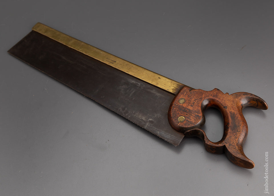 Stunning Early Brass Back Tenon Saw by FLETCHER LONDON 16 Inch - 102322