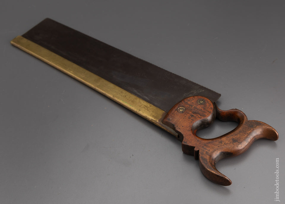 Stunning Early Brass Back Tenon Saw by FLETCHER LONDON 16 Inch - 102322